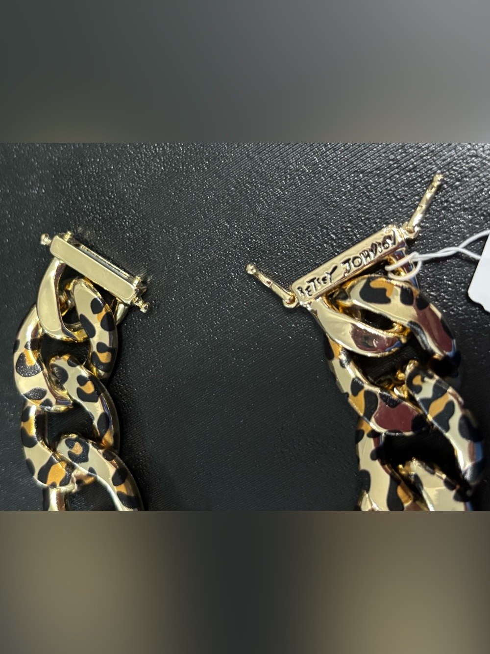 Betsey Johnson Gold Leopard Chain Link Bracelet - Picture 6 of 11